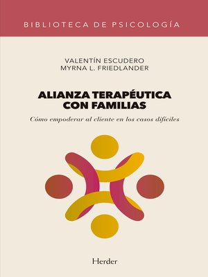 cover image of Alianza terapéutica con familias
